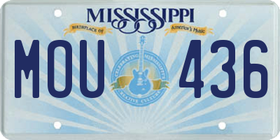 MS license plate MOU436