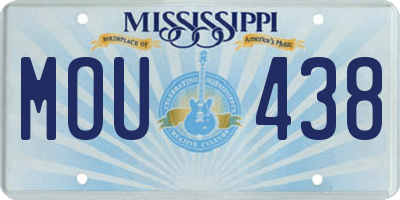 MS license plate MOU438