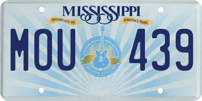 MS license plate MOU439