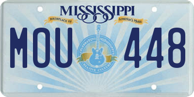MS license plate MOU448