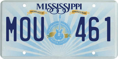 MS license plate MOU461