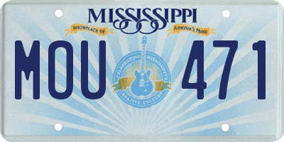 MS license plate MOU471