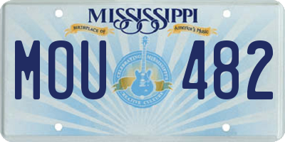 MS license plate MOU482