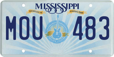 MS license plate MOU483