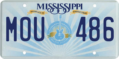 MS license plate MOU486