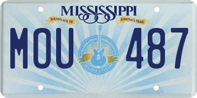 MS license plate MOU487