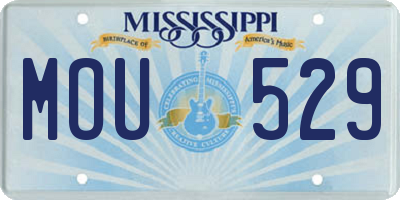MS license plate MOU529