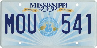MS license plate MOU541
