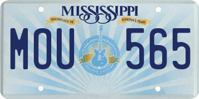 MS license plate MOU565