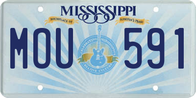 MS license plate MOU591