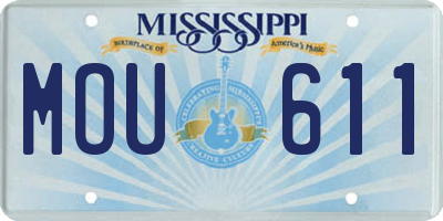 MS license plate MOU611