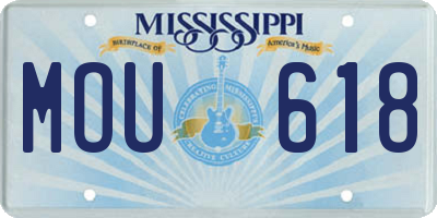 MS license plate MOU618