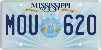MS license plate MOU620
