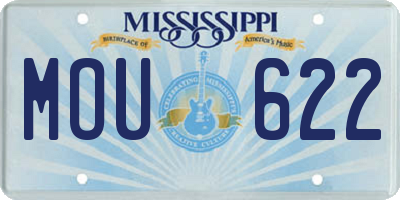 MS license plate MOU622