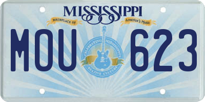 MS license plate MOU623