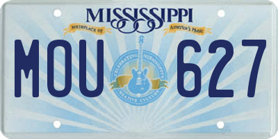 MS license plate MOU627