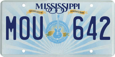 MS license plate MOU642