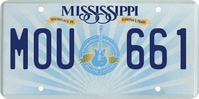MS license plate MOU661