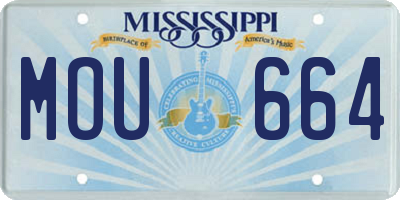 MS license plate MOU664