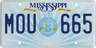 MS license plate MOU665
