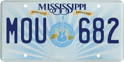 MS license plate MOU682