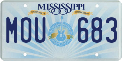 MS license plate MOU683