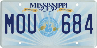 MS license plate MOU684