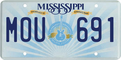 MS license plate MOU691