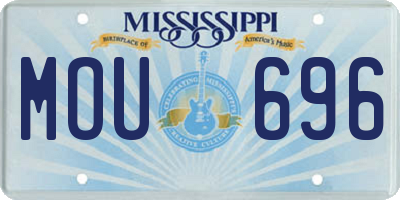 MS license plate MOU696