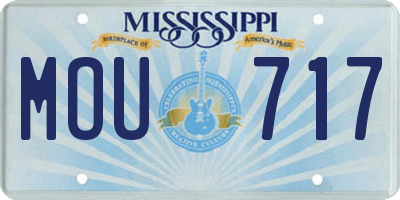 MS license plate MOU717