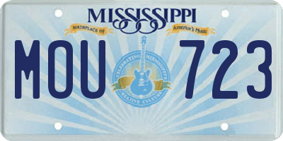 MS license plate MOU723