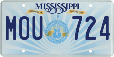 MS license plate MOU724
