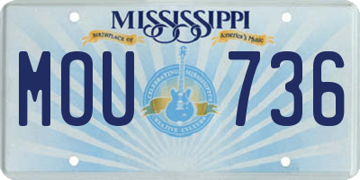 MS license plate MOU736