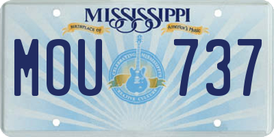 MS license plate MOU737
