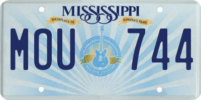 MS license plate MOU744