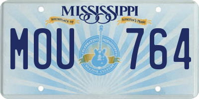MS license plate MOU764