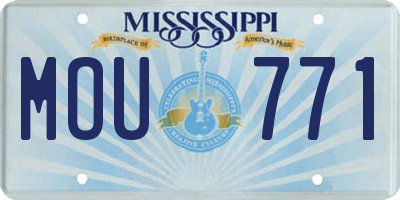 MS license plate MOU771