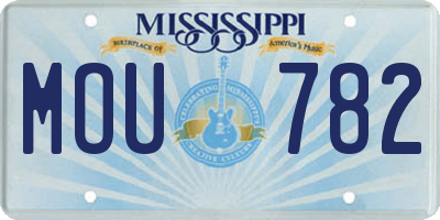 MS license plate MOU782