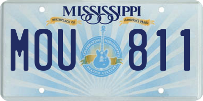 MS license plate MOU811
