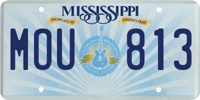 MS license plate MOU813
