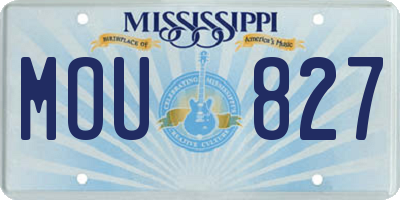 MS license plate MOU827