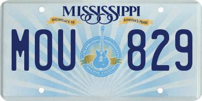 MS license plate MOU829