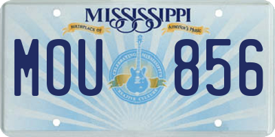 MS license plate MOU856