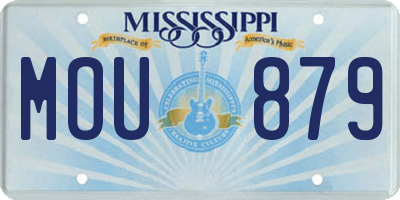MS license plate MOU879