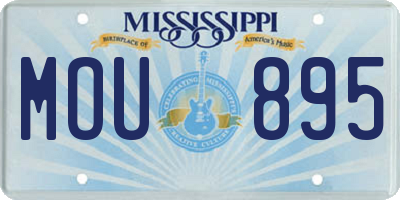 MS license plate MOU895