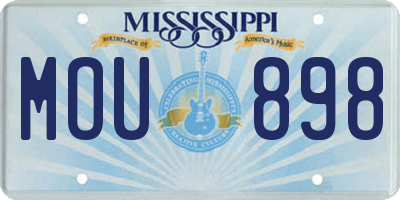 MS license plate MOU898