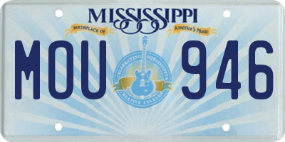 MS license plate MOU946