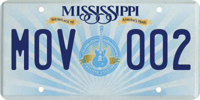 MS license plate MOV002