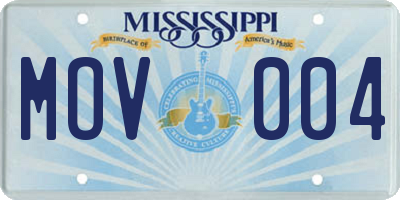 MS license plate MOV004