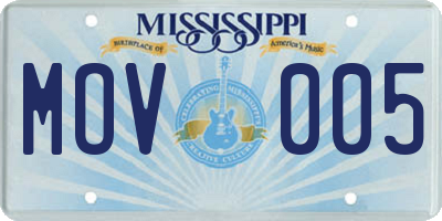 MS license plate MOV005